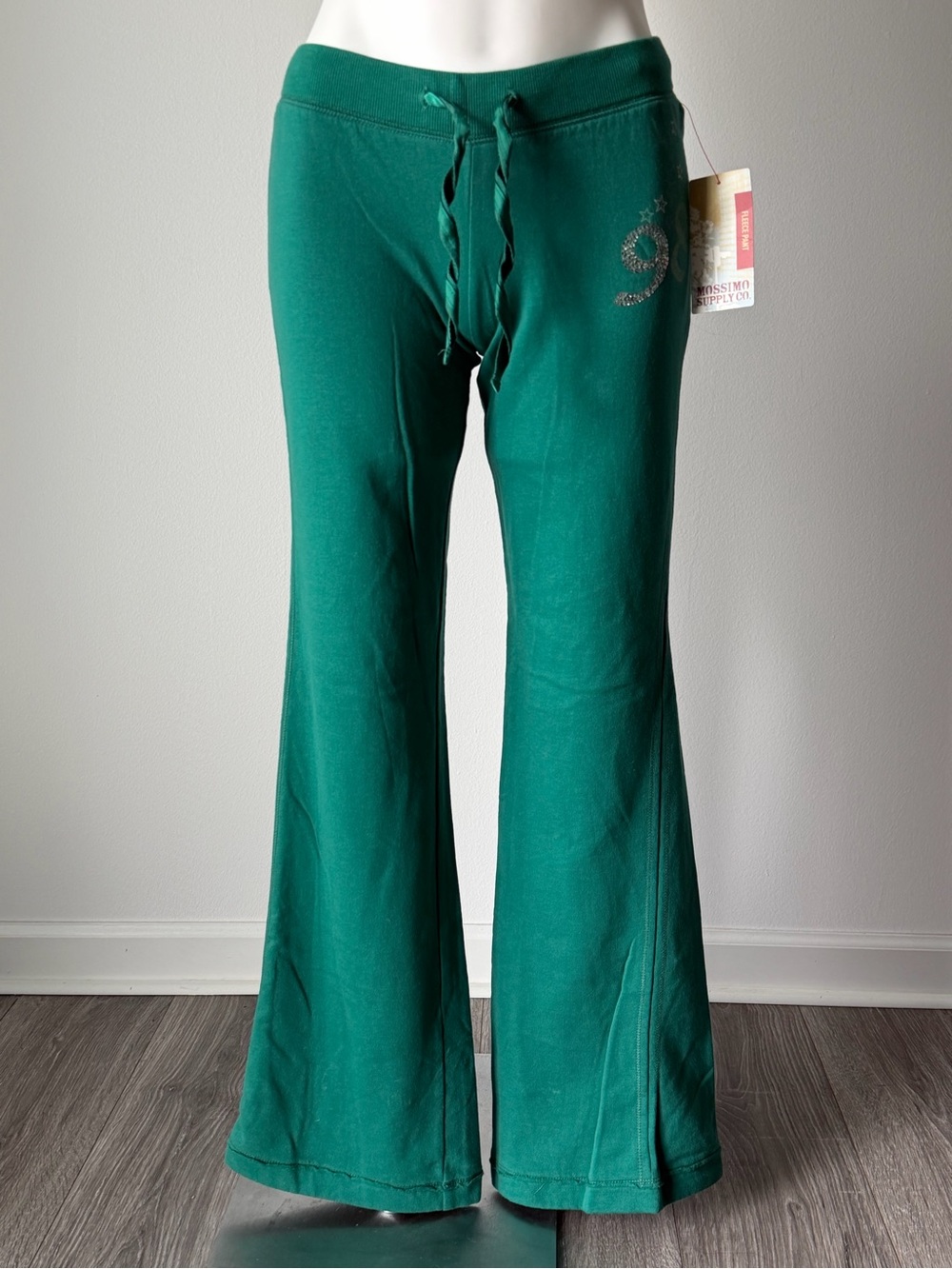 Vintage Mossimo Supply Co. Emerald Green Flare Fleece/Sweatpants